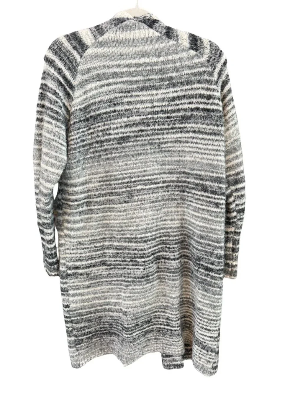 Neiman Marcus Mohair Blend Long Stripe Cardigan Sweater